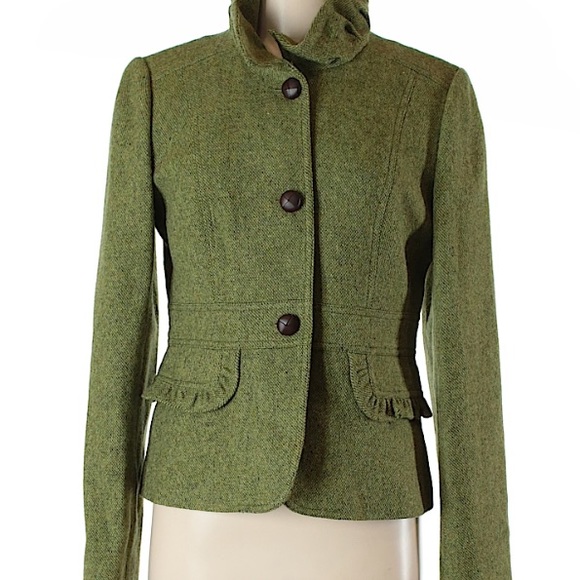 Coats | Jcrew Ruffle Tweed Wool Blazer 